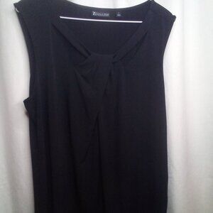 7th Avenue Design Studio Blouse XL Women Sleeveless Soft Stretch Black